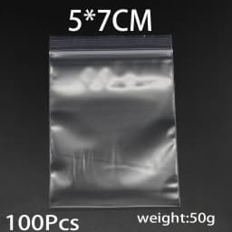 30-100pcs/pack 4*6/5*7/6*8/7*10 Bulk Thick Jewelry Packaging Pack Zipped Lock Reclosable Plastic Clear Poly Bag Gift
