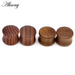 8-50mm Plugs and Tunnels Big Size Ear Tunnel Earrings Ear Stretcher Wood Expander Men Ear Piercing Body Piercing Tunnels Gauge