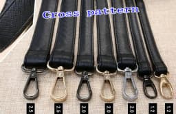 bag strap Handle belt black patent leather PU DIY Lady handbag accessories With Snap hook adjustable 2.5cm 2cm 1.2cm width