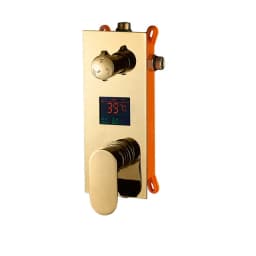 Wall Mounted Brass Shower Control Mixer Valve Digital Temperature Display 2-3 Ways Pre-box Intelligent Bath Shower Mixers