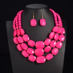 UDDEIN African Beads Jewelry Sets Multi layer Nigerian Wedding Indian Jewelry Sets Luxury Statement Choker Necklace Jewellery