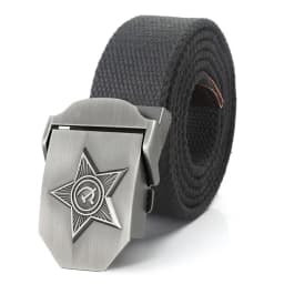 SupSindy Men&Women Canvas Belts 3D Five Rays Star Army Military Tactical Belt CCCP Patriotic Soldiers Male Strap Jeans Waistband