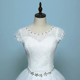 Customized Cheap Cap Sleeve Korean Style Short Lace Fashion Simple Bridal Gowns Crystal Wedding Dresses 2026 Vestido Casamento