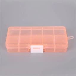 10 Slots Adjustable Transparent Jewelry Storage Box Ring Earring Drug Pill Beads Portable Plastic Organizer Case Travel Bins