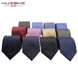 HUISHI Custom Logo Label On Tie Men Personalized Customization Necktie Brand Logo Men Neckies For Gentlemen Fashion Design Label