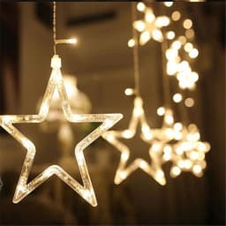 2.5M 138 LED Star String Lights Christmas Fairy Light Garland LED Curtain for Wedding Home Party Birthday Decoration
