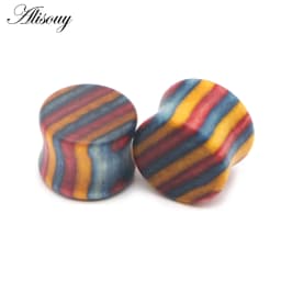 8-50mm Plugs and Tunnels Big Size Ear Tunnel Earrings Ear Stretcher Wood Expander Men Ear Piercing Body Piercing Tunnels Gauge