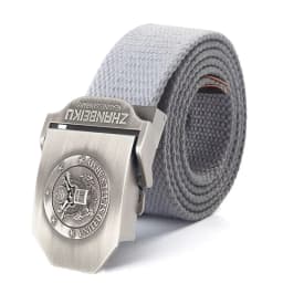 SupSindy Men Canvas Belt US Army Eagle Metal Buckle Military Tactical Belts for Men Jeans Waistband Soldier Male Strap Black