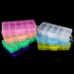 Cheap 10 cells Plastic lots Adjustable Jewelry Storage Box Case Craft Organizer Ring Earring Beads Pills Container for Display