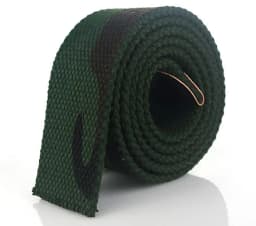 SupSindy Men 3.8cm Width Canvas Belt Without Buckle Thicken Weave Strap 20 Colors Pure Color Stripe Belts for Women 110cm-160cm