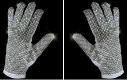 Impersonator Michael Jackson Costumes Stuff Silver Handmade Shining Glove