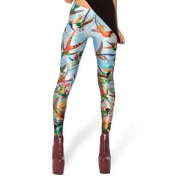 42 Design Women Galaxy Leggings Rainbow Cloud Black Green Muscle Mermaid printed Leggings pants Leggins 4XL