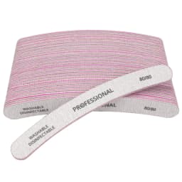 50Pcs Professional Nail File Curved Banana Nail Buffer Polish Sandpaper 80/80 100/100 100/180 Buffing Unha Limas Para Manicure