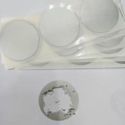 50PCS 1.5" Inch, 38mm Round Silver Adhesive SCRATCH OFF Stikers