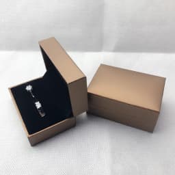 Quality Engagement Wedding Couple Ring Box Black Brown PU Leather Jewelry Rings Packaging Box Gift Box Earring Stud Storage Case