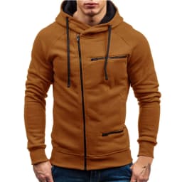 Men Hoodie Sweatshirt New Casual Solid Long Sleeve Mens Hoodies Slim Zipper Hooded Cardigan Sweatshirts Men Hoody Sweat Homme