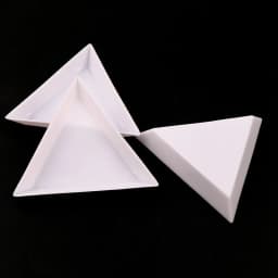 Good Quality 10 PCS/Lot DIY Storage Packing Box Plastic Acrylic Triangle Plate Nail Art Rhinestone Tray Tool Drilling Box
