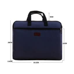 Portable Document Bag Canvas A4 Office Zipper Bag Large Capacity Men Women Handbag Multi-Layer Information Bag Briefcase Meeting