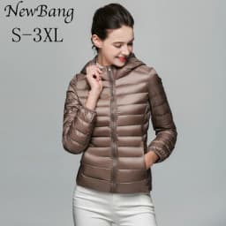 NewBang Brand Women's Down Jackets 90% Ultra Light Duck Down Women Lightweight Coat Hooded Female Windbreaker Parka Plus Coats