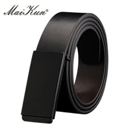 Maikun Belts for Men High Quality Smooth Buckle Synthetic Leather Male Belt Fashionable Men Belt for Jeans