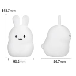 Touch Sensor Rabbit Night Light Remote Control 9 Colors LED Dimmable Timing Rechargeable Silicone Animal Lamp for Kids Baby Gift