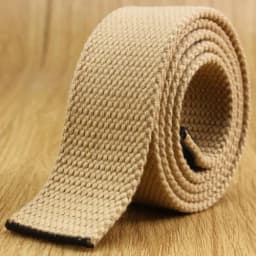 SupSindy Men 3.8cm Width Canvas Belt Without Buckle Thicken Weave Strap 20 Colors Pure Color Stripe Belts for Women 110cm-160cm