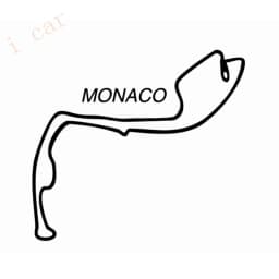 Monaco Race Track Sticker Vinyl Graphic Decal Motor Racing GP F1 Circuit