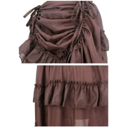 Women's Plus Size Victorian Gothic Steampunk Midi Skirt Sexy High-Low Ruffles Vintage Elasticity Pleated Corset Party Skirts