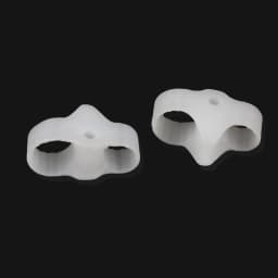 2pcs=1pair Silicone Two Hole Toe Separator Gel Foot Finger Protector Bunion Orthopedic Hallux Valgus Guard Straightener Pedicure