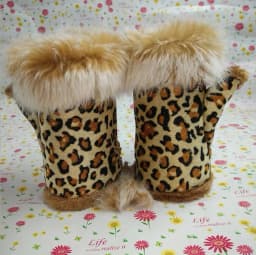 Female Rabbit Hair Wrist Gloves Fingerless Computer Typing Mittens Winter Women Suede Leather Warm Thick Cashmere Gloves G58