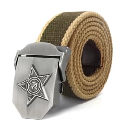SupSindy Men&Women Canvas Belts 3D Five Rays Star Army Military Tactical Belt CCCP Patriotic Soldiers Male Strap Jeans Waistband