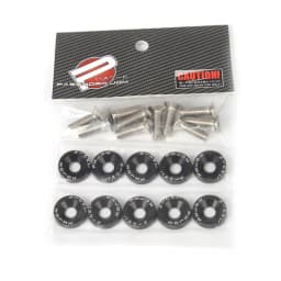 M6 Aluminum 10 Pcs/Pack Car Modified Hex Fasteners Fender Washer JDM Bumper Engine Concave Screws