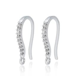 Earrings Clasp Hooks Findings Zirconia Handmade DIY Women Tassle Dangle Earrings Accessories