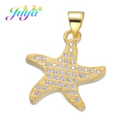 Juya DIY Jewelry Components Cz Paved Glitters Locket Heart Key Charm Pendant Accessories For Women Fashion Jewelry Making