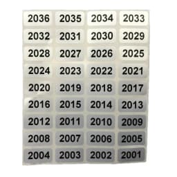 1000 Silver Consecutive Number Inventory Stickers 001 to 10000 For Choice Waterproof 20mm x 10mm