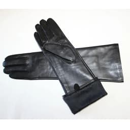 Women's Super Long Sheepskin Gloves Leather Touch Screen Elbow Length with Thin Silk Spring Autumn Thick Velvet Lining Arm Sets