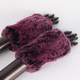 New Women 100% Real Genuine Knitted Rex Rabbit Fur Mittens Winter Warm Lady Real Fur Fingerless Gloves Handmade Knit Fur Mitten
