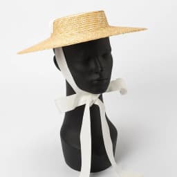 Wide Brim Boater Hat Brim Straw Hat Flat Women Summer Kentucky Derby Hat White Black Ribbon Tie Sun Hat Beach Cap