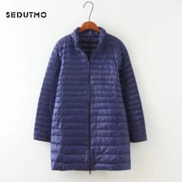 SEDUTMO Winter Down Jackets Women Long Ultra Light Duck Down Coat Slim Puffer Jacket Autumn Parkas ED619