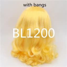 DBS blyth doll icy wig rbl scalp and dome pink hair pale purple yellow hair green wig for DIY custom doll anime toy