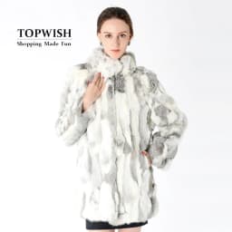 New Arrival Full Pelt Real Rabbit Fur Coat Women Nature Fur Jacket Female Fashion Factory good quality Fur Overcoat NZ147