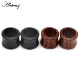 8-50mm Plugs and Tunnels Big Size Ear Tunnel Earrings Ear Stretcher Wood Expander Men Ear Piercing Body Piercing Tunnels Gauge