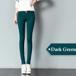JLZXSY NEW Popular Basic Cotton Slim Pants Colorful Denim Jeans Skinny Pencil Pants
