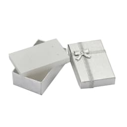 32pcs Cardboard Jewelry Boxes 1.9''x3.1'' Silver Gift Boxes for Pendent Necklace Earrings Ring Box Packaging with White Sponge