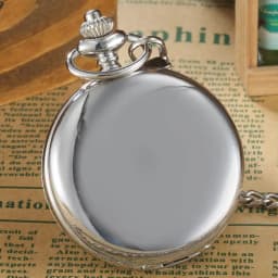 Silver 2 Sides Open case Polish Mechanical Pocket FOB Watches with Chain Steampunk Hand Wind reloj bolsillo Mens Watch gifts