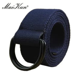 MaiKun Canvas Belts for Men Double Ring Metal Buckle Belts Male Tactical Strap For Jeans