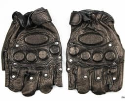 Men's Summer Leather Half Finger Gloves Thin Sheepskin Short Style Sports Fitness Outdoor Motorcycle Riding Fingerless Glove