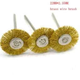 10pcs Jewelry Cleaning Tool Kit 2.35MM Shank Soft Bristle Wheel Brass Cup Brush For Grinder Rotary Tool