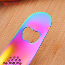2in1 Gold Stainless Steel Garlic Press Crusher Cooking Tools Kitchen Gadgets Home Metal Bottle opener чеснокодавка Пивной штопор