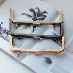 K643 Square 20CM Screw Design Double ring Belt loop metal purse frame Gold, gun black, bronze DIY Kiss Lock Bag Accessories